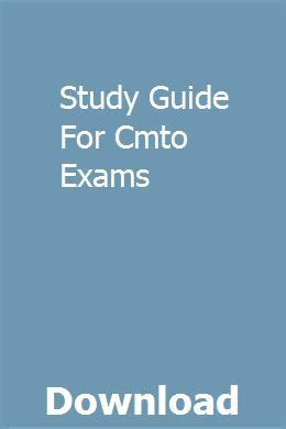 Study Guide For Cmto Exams Ebook Epub