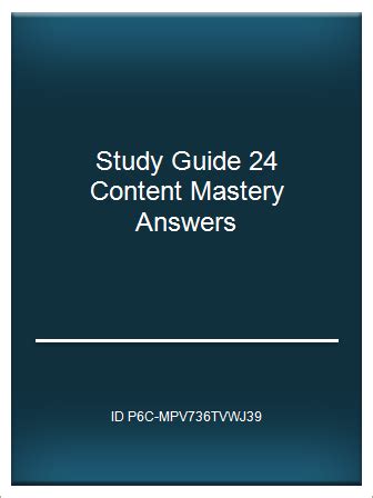 Study Guide For Content Mastery Answers 22 PDF