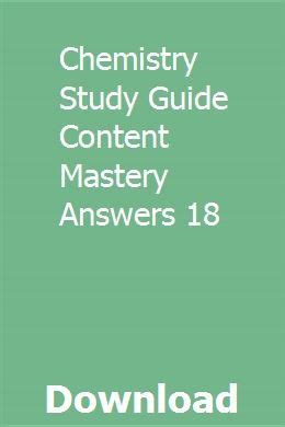 Study Guide For Content Mastery Chapter 18 Answers Kindle Editon