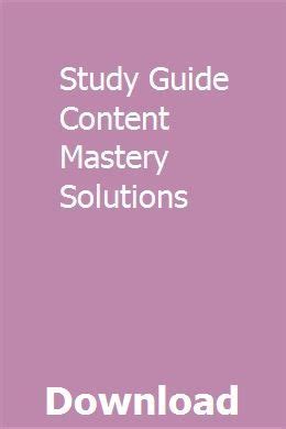 Study Guide For Content Mastery Solutions Ans Epub