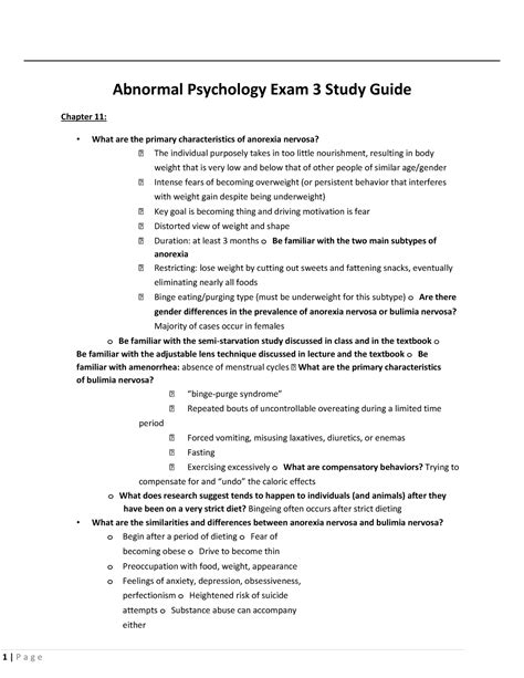 Study Guide for Abnormal Psychology Kindle Editon