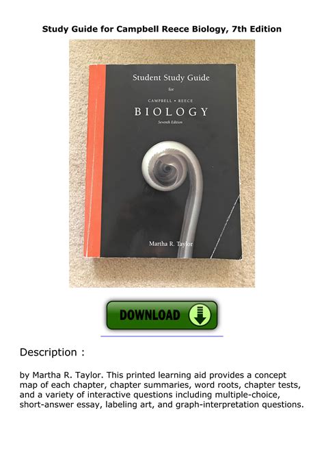 Study Guide for Campbell Reece Biology 7th Edition Epub