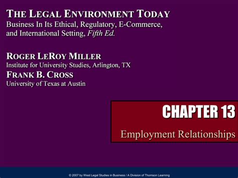 Study Guide for Miller Cross The Legal and E-Commerce Environment Today 5th Reader