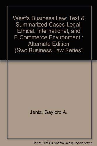 Study Guide to accompany West s Business Law Alternate Edition Swc-Business Law Series Epub