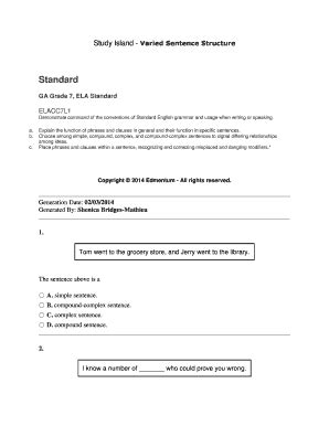 Study Island Answer Sheet Reader