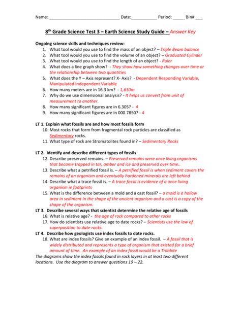 Study Island Answers For Science 8th Grade Kindle Editon