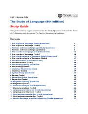 Study Of Language Fourth Edition Answers PDF