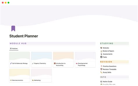 Study Planner Notion Template