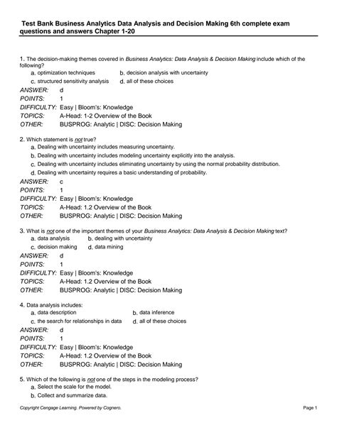 Studyguide for Data Analysis and Decision Making by Albright PDF