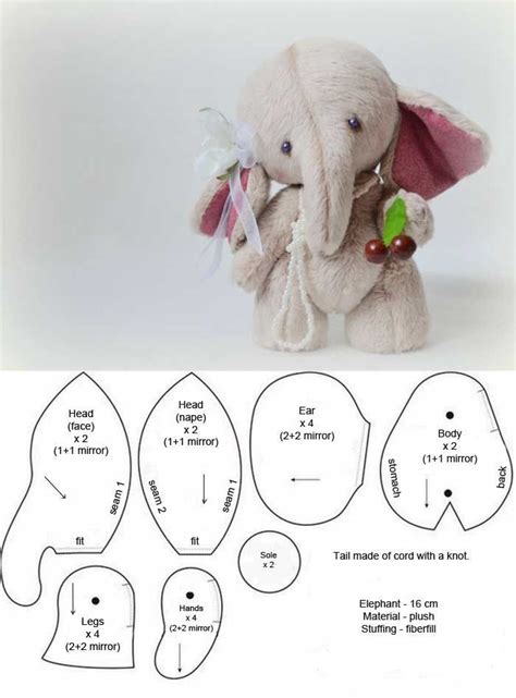 Stuffed Elephant Template