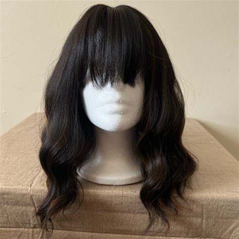 Stunning 14" Shoulder-Length Brunette Wigs with Bangs: A Fashion Essential for 2025