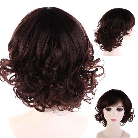 Stunning Short Brown Curly Wig: Embrace Monofilament Luxury