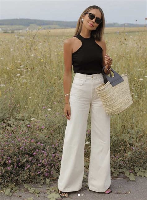 Styling White Wide Leg Denim: