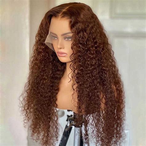 Stylish, Long-Lasting Brown Curly Human Hair Wigs & Half Wigs