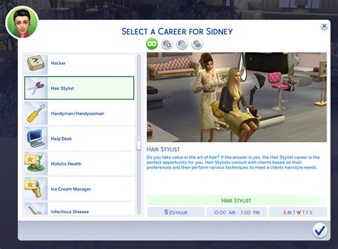Stylist Career Sims 4