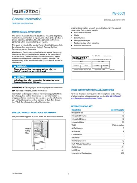 Sub Zero Service Manual Ebook Epub