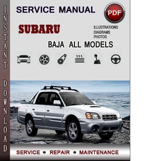 Subaru Baja Repair Manual Ebook Kindle Editon