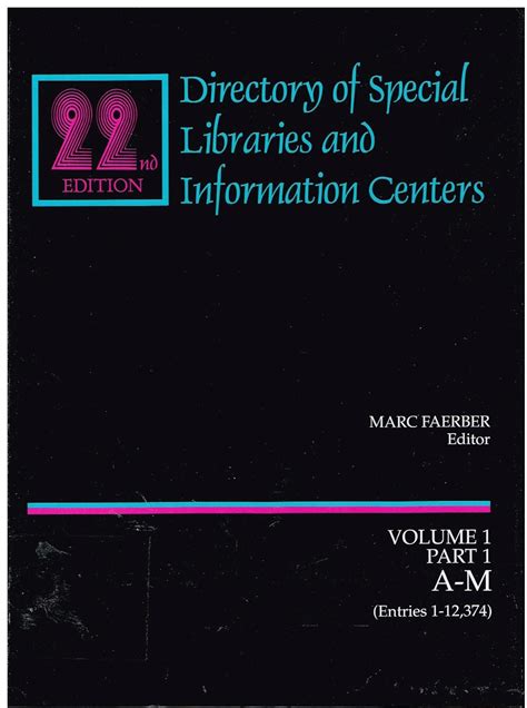 Subject Directory of Special Libraries Business Government Law Vol. 1 42nd Edition PDF