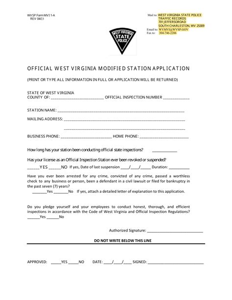 Submit an application to the WVSPE: