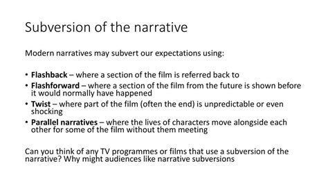 Subversive Narratives: