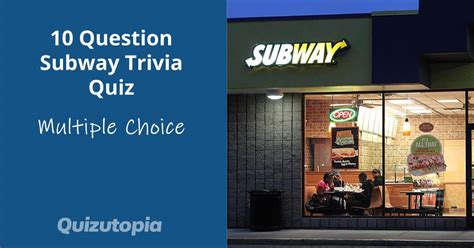 Subway 30 Day Quiz Answers PDF