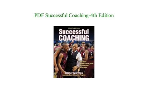 Successful Coaching 4th Edition Chapter Answers Ebook Epub