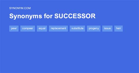 Successor Synonym: Find the Perfect Replacement for Any Term