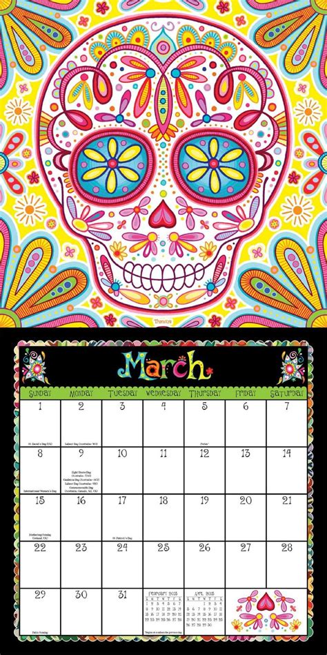 Sugar Skulls 2015 Wall Calendar Kindle Editon