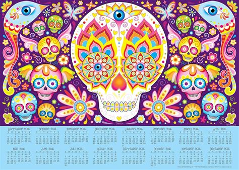 Sugar Skulls 2015-2016 16-Month Calendar Poster September 2015 through December 2016 Epub