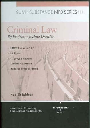 Sum and Substance Audio on Criminal Law 4th with Summary Supplement MP3 PDF