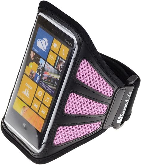 SumacLife Outdoors running Armband Pink Neoprene Reader