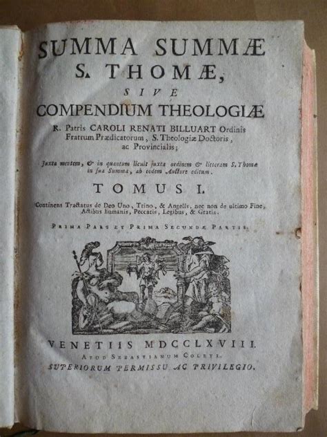 Summa Summae S Thomae Sive Compendium TH Reader