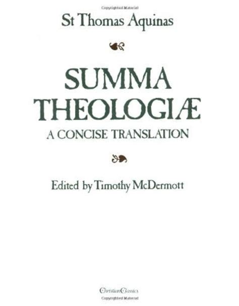 Summa Theologiae A Concise Translation Epub