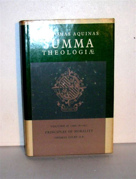 Summa Theologiae Principles of Morality v 18 Latin and English Edition Doc