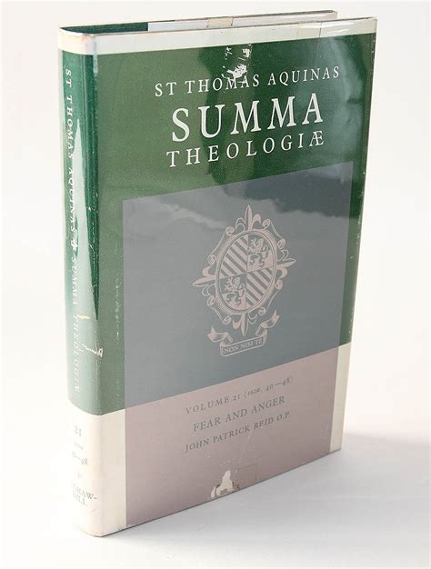 Summa Theologiae Volume 21 Fear and Anger 1a2ae 40-48 Kindle Editon