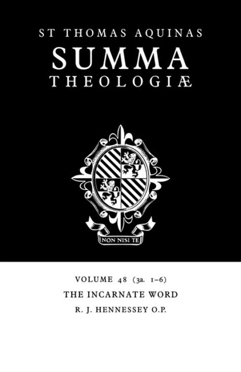 Summa Theologiae Volume 48 The Incarnate Word 3a 1-6 Epub