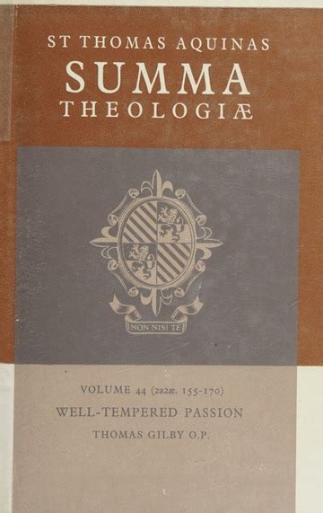 Summa Theologiae Well-tempered Passion v 44 Latin and English Edition Reader