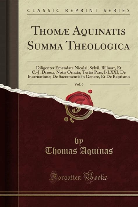 Summa Theologica Nicolai Sylvii Billuat Et C-J Drioux Vol VI PDF