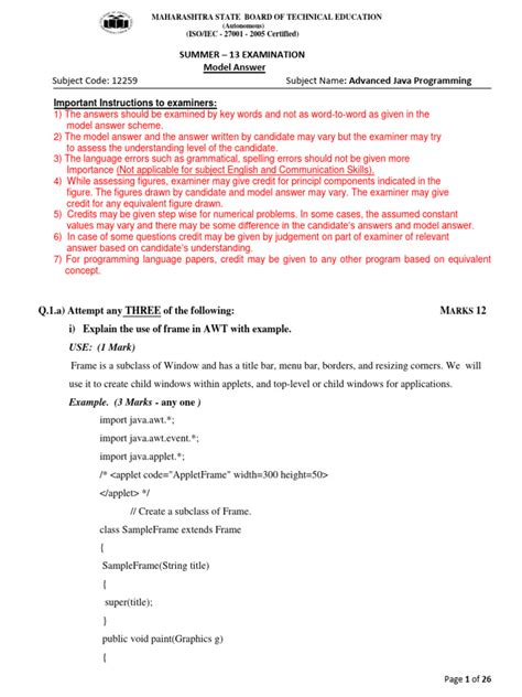 Summer 13 Examination 12219 Model Answer Kindle Editon