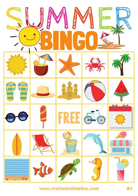 Summer Bingo Free Printables