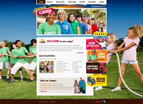 Summer Camp Website Template