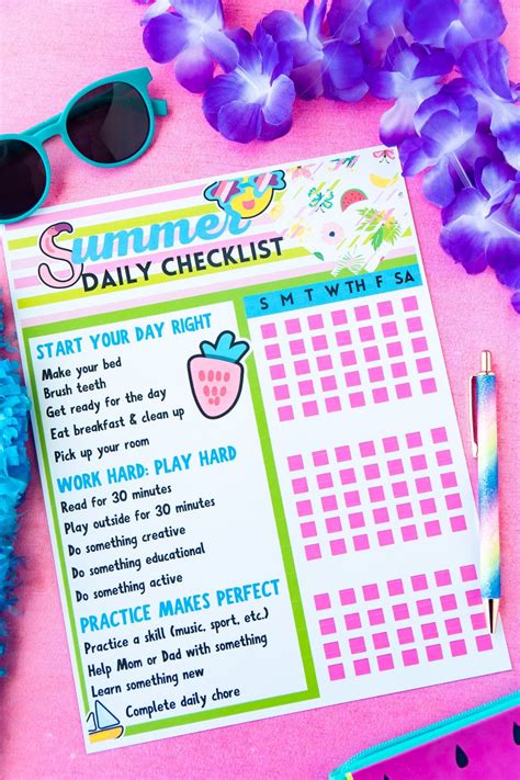 Summer Chore Chart