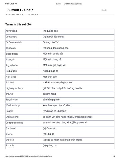 Summit 1 Unit 7 Answers Doc