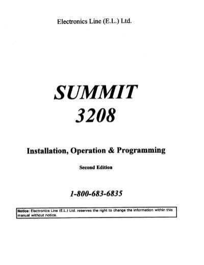 Summit 3208 Installation Manual - Duplex Plusz Ebook Doc