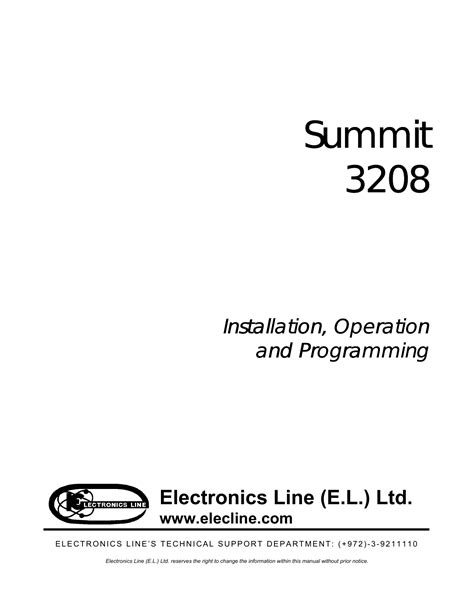 Summit 3208 Installation Manual - Duplex Plusz Ebook Doc