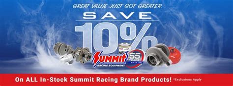 Summit Racing Promo Codes: Claim 50% Savings Today!