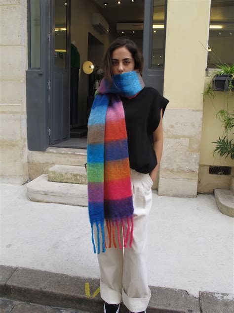 Sundance Catalog Flame Stitched Multi Colored Scarf