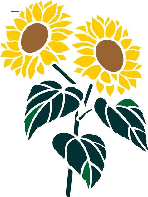 Sunflower Stencil Printable