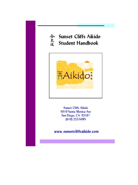 Sunset Cliffs Aikido Student Handbook Ebook Kindle Editon