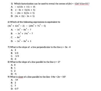 Sunshine State Practice Test Algebra 1 Answers Doc